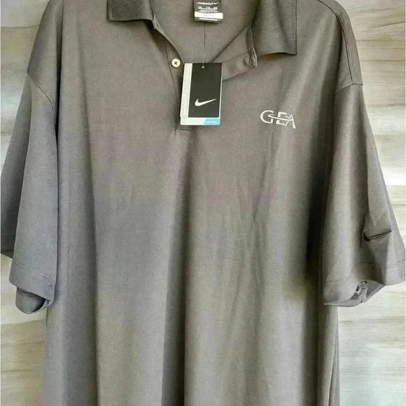 Men’s Nike Short Sleeve Dri-Fit Stay Cool Gray Polo Golf Shirt GEA SZ XXL - Picture 2 of 7
